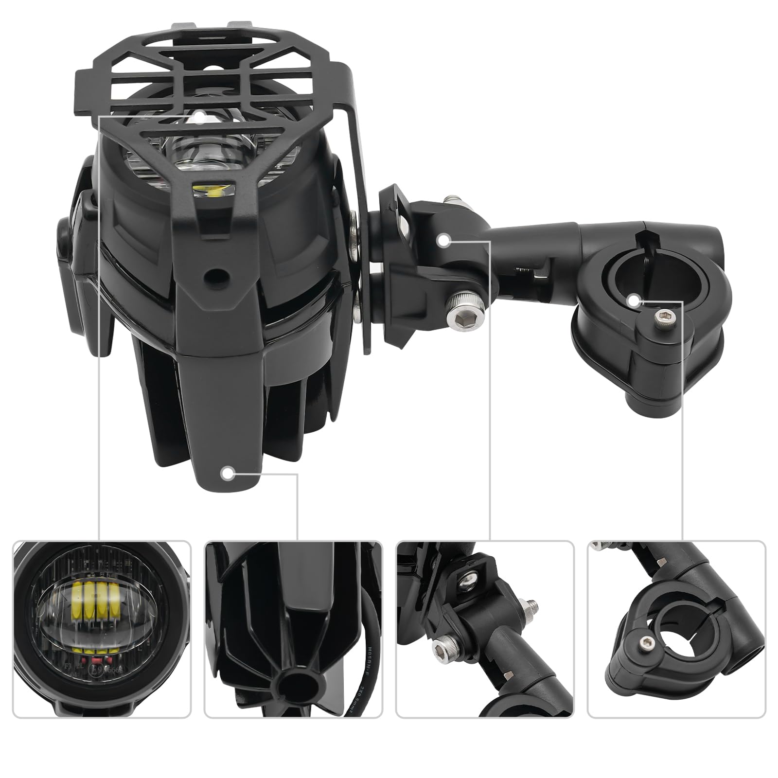 2 faros antiniebla LED 40 W 6000 K motocicleta faro adicional LED impermeable todoterreno faro de trabajo para motocicleta universal y BMW R1200GS F800GS F700GS F650FS