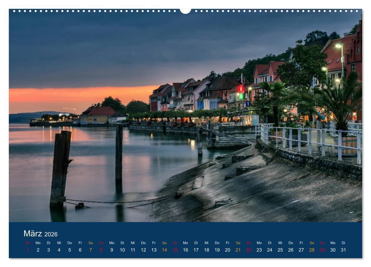 Ansichten vom Bodensee (Wandkalender 2026 DIN A2 quer), CALVENDO Monatskalender: Ansichten vom wunderschönen Bodensee (CALVENDO Orte)