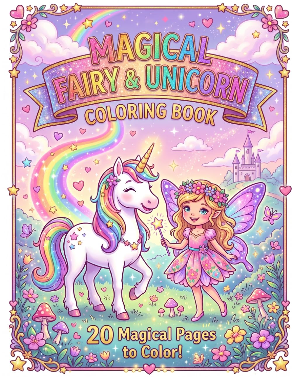 Magical Fairy & Unicorn Coloring Book