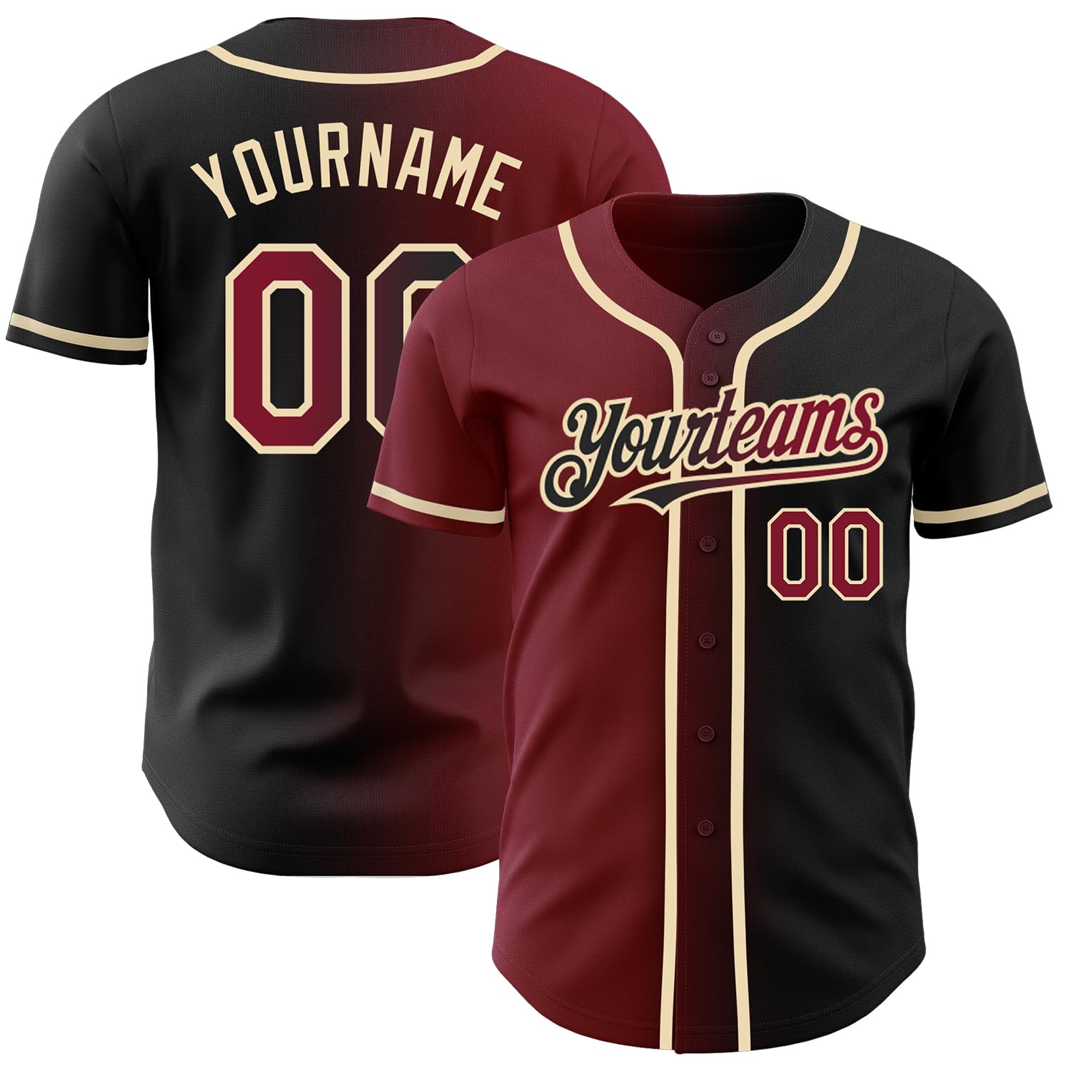 Custom Baseball Jerseys Stitched Personalized Gradient Baseball Shirts Design Team Uniforms for Youth Men Women Boys