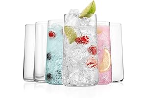 Modern Tall Drinking Glasses Set Of 6 | Handmade In Europe |...