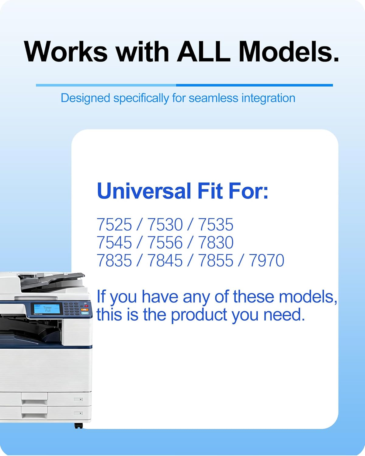 MasaiMara 7525 7530 7535 7545 7556 High Yeild Toner Cartridges Compatible for Xerox WorkCentre 7525 7530 7535 7545 7556 7830 7835 7845 7855 7970 Printer (006R01513 006R01514 006R01515 006R01516)