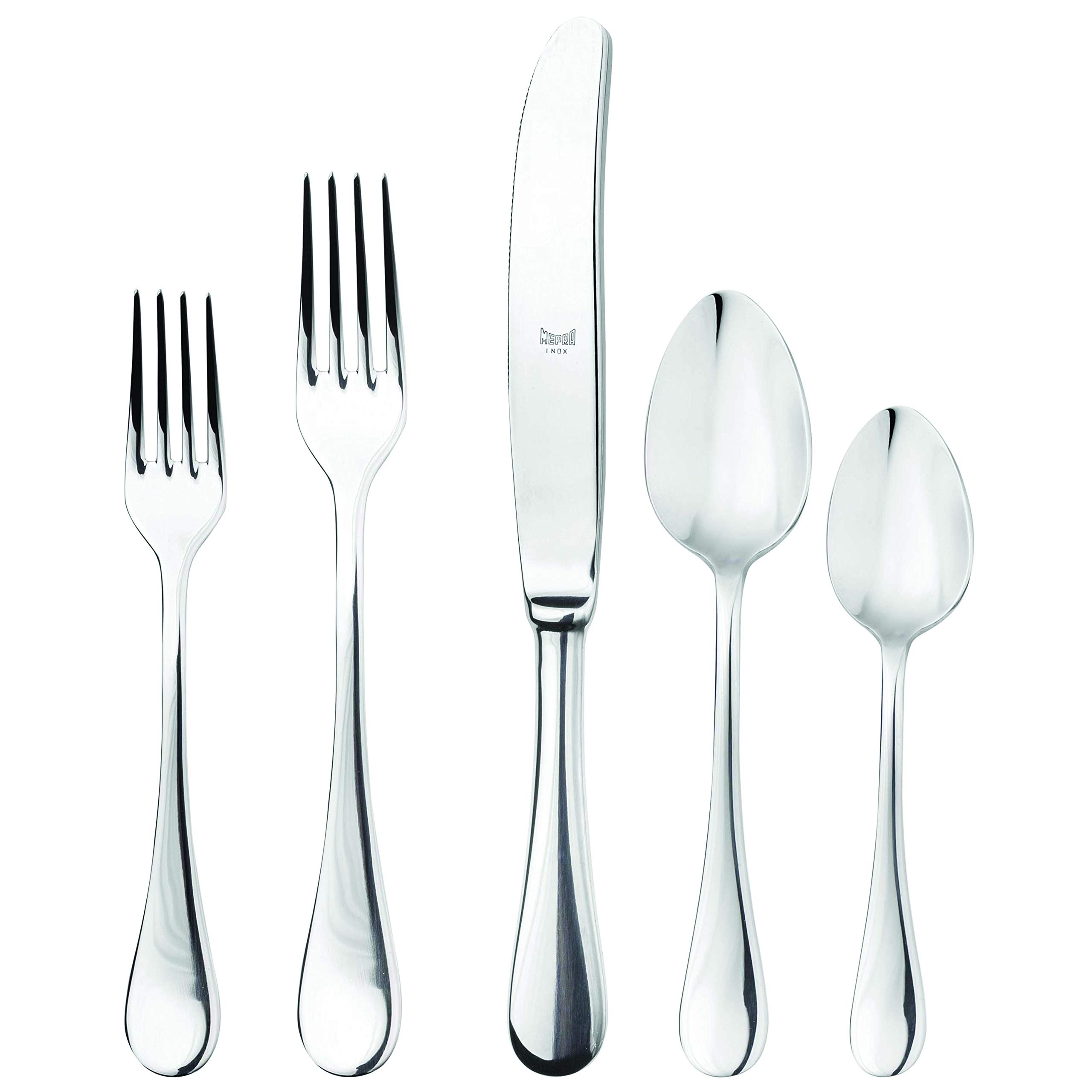 PCS Brescia 5 Piece Place Setting, Stainless Steel, Silver