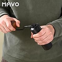 Vista 7 de MAVO Molinillo de Café Manual, Molinillo de Café de Mano Wizard, Capacidad 25g con Rebaba Cónica Hexagonal de Acero Inoxidable CNC, Configuración