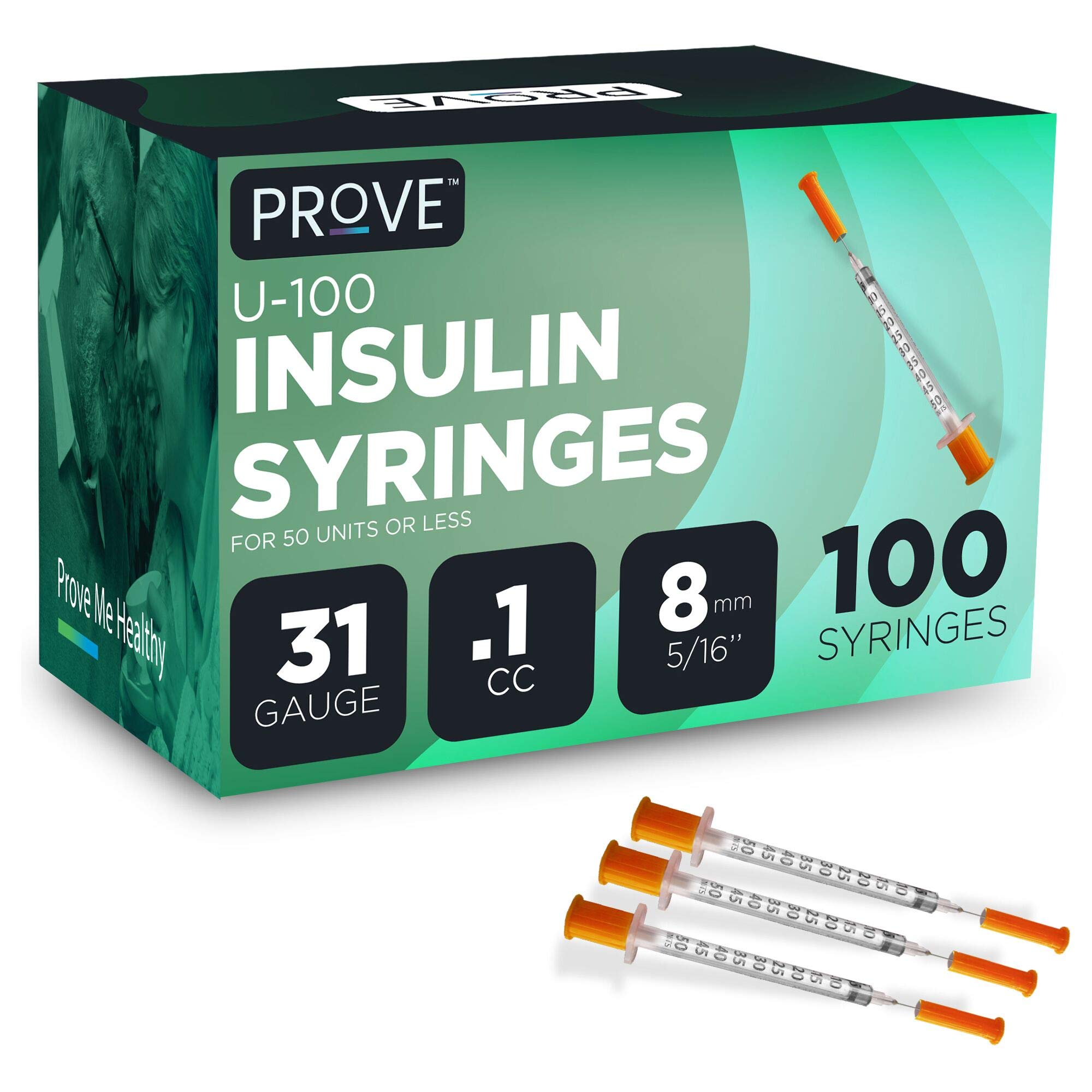 Buy Prove Insulin Syringes 31 Gauge 1cc 8mm 5/16’’ Singleuse Insulin