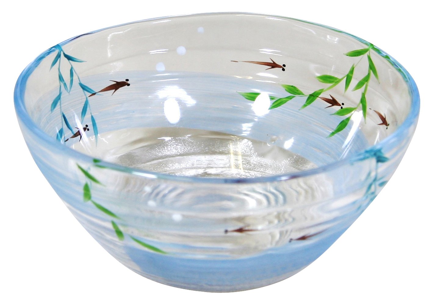 Kyoto Color Painting Glass Wakaba Multi-Use Pot (with Presentation