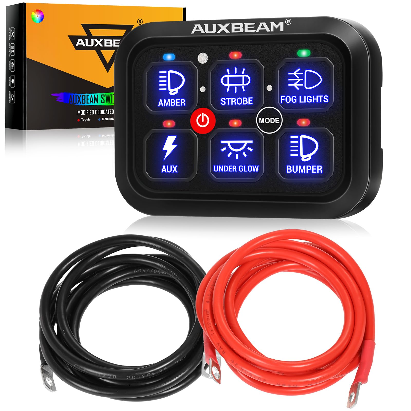 Amazon.com: Auxbeam 6 Gang Switch Panel RA60 Auto-Dimmable RGB