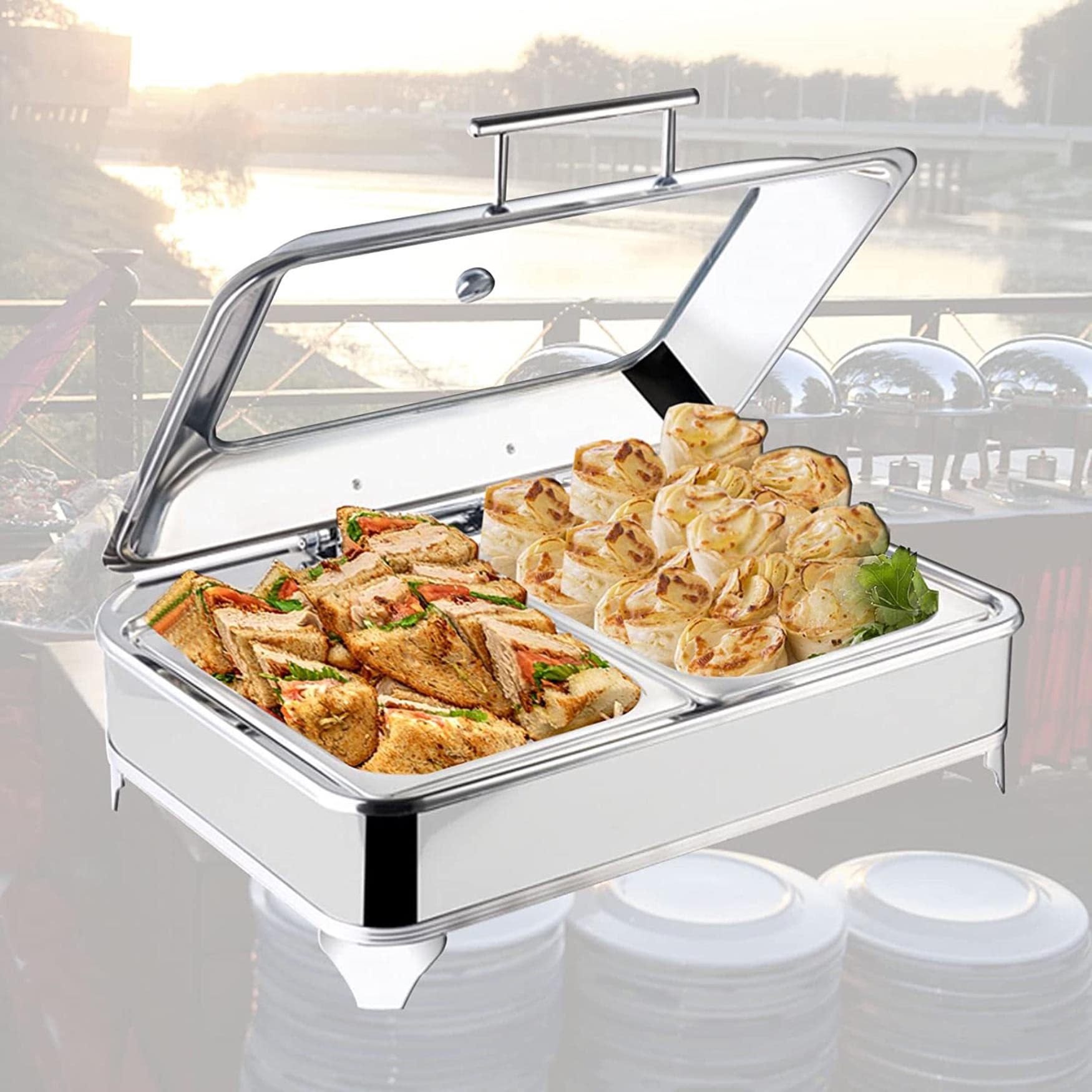Chauffe-plats buffet 9L pour réussir vos repas de famille et réceptions chaleureuses à la maison
