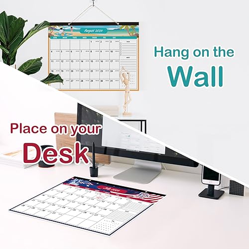 Miniatura 7 de Kisdo Calendario 2023-24, calendario de pared grande 2023-2024 con lista de tareas y notas, calendario de 13 meses (14.5 x 11 pulgadas) calendario