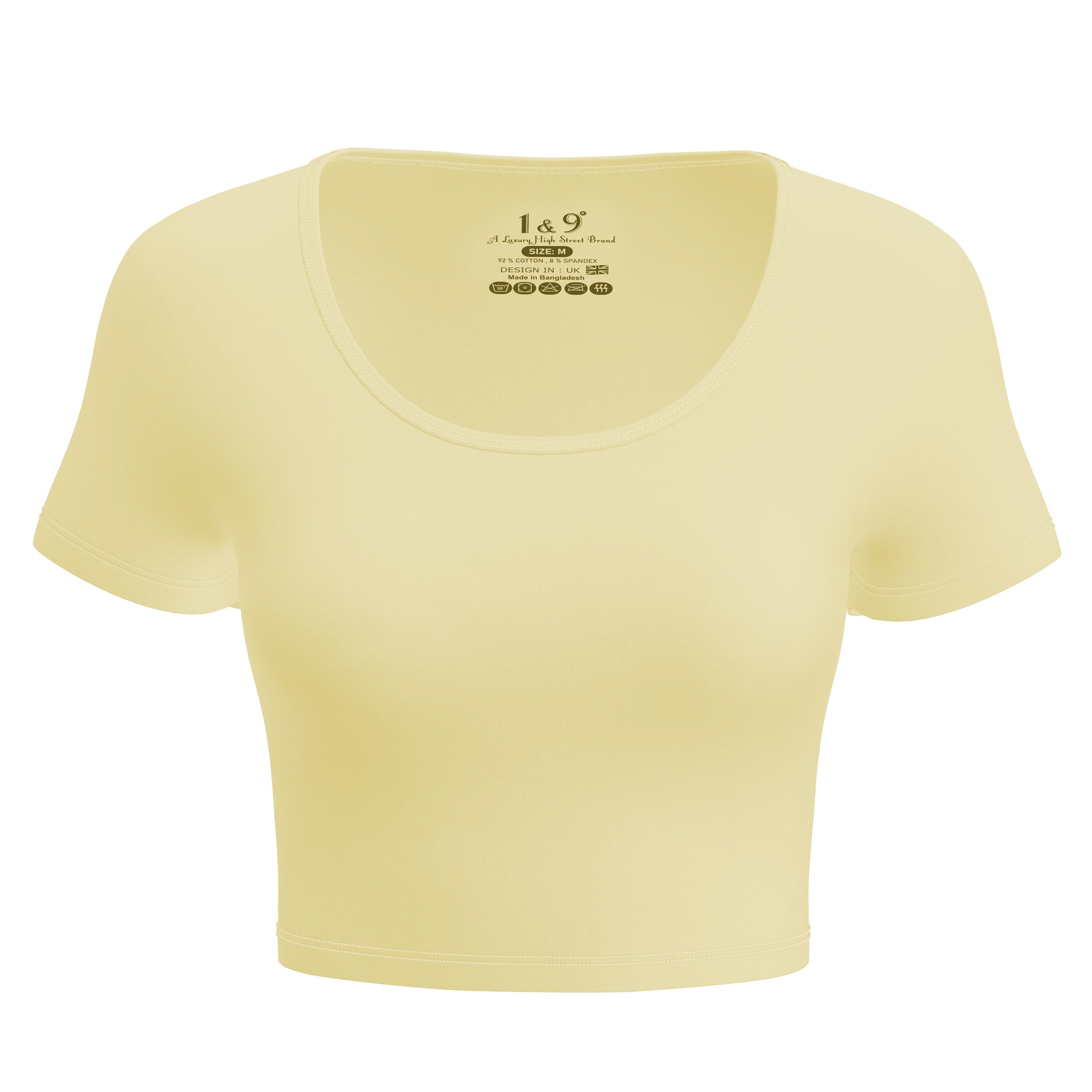 pastel yellow crop top