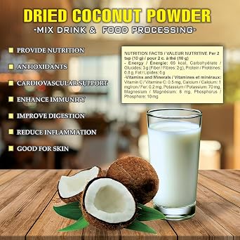COCONUT POWDER 2.47 oz (70g) VIETFARMFOOD: Pure freeze-dried fruit powder, made from real fruit with no added sugar - Perfect for daily nutrition to keep your body full of vitality.