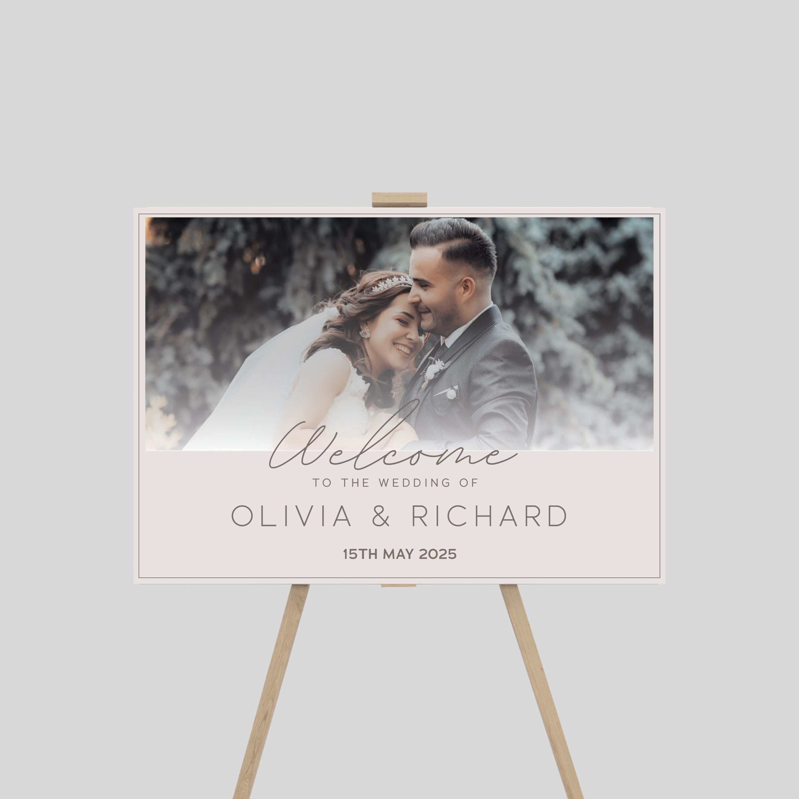 Personalised Wedding Welcome Entrance Sign Board Custom Large Acrylic Plaque Modern Wedding Reception, Engagement Party Decor (Design 11)