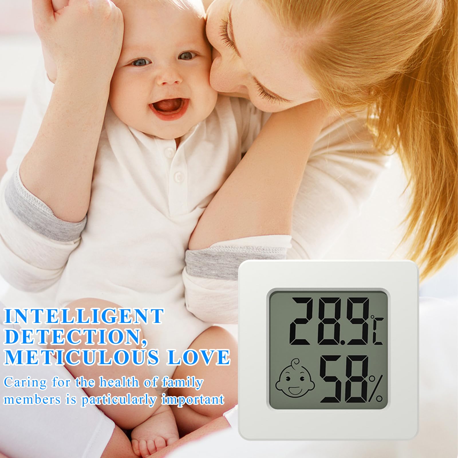 4 Pezzi Igrometro Termometro Digitale Mini - Monitor Temperatura E Umidità Per Casa, Serra, Camera Bambini - Foto 3