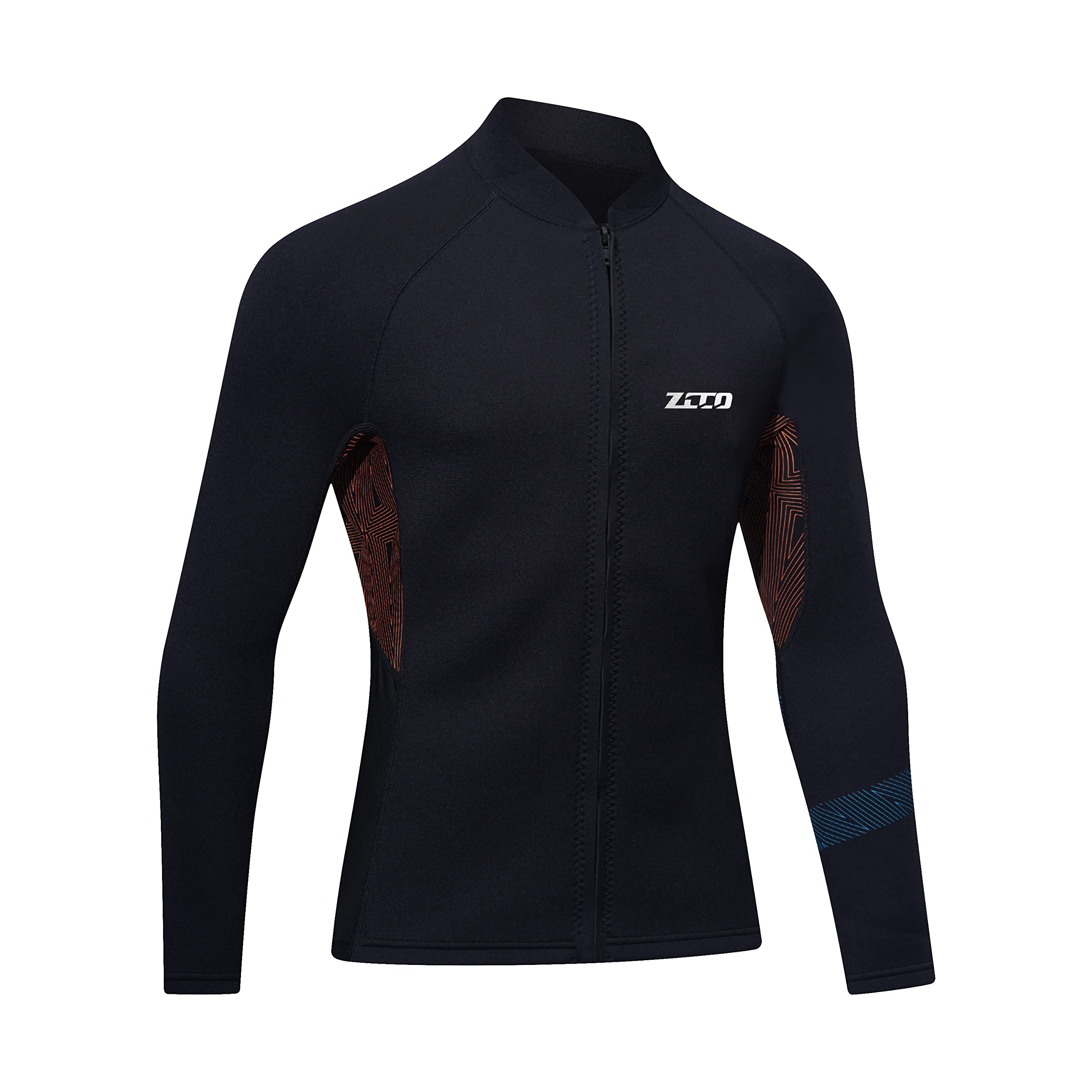 ZCCO Neoprenanzüge Top Jacke 1.5mm Neopren Anzüge Frauen Männer Neoprenanzug Jacke Langarm Front Zip Neoprenanzüge für Speerfischen, Schnorcheln, Surfen