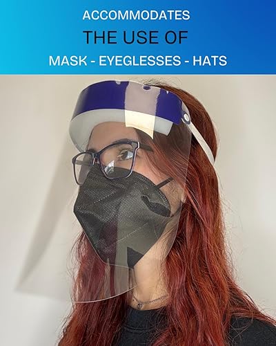 Miniatura 3 de Mystic Romance Paquete de 10 protectores faciales  Protección facial completa antivaho reutilizable  Equipo de seguridad transparente para el