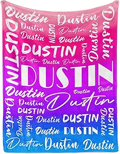 Name Blanket Personalized Name Blanket Customized Blanket with Name Text for Adult Kid Birthday Christmas Mothers Fathers Valentines Day Gift