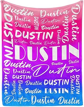 Name Blanket Personalized Name Blanket Customized Blanket with Name Text for Adult Kid Birthday Christmas Mothers Fathers Valentines Day Gift