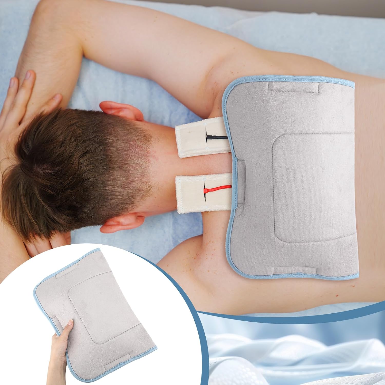 Hahafelt 2Pcs Moist Heat Pack Cover Soft Heating Pad Terry Cloth, Standard image 5