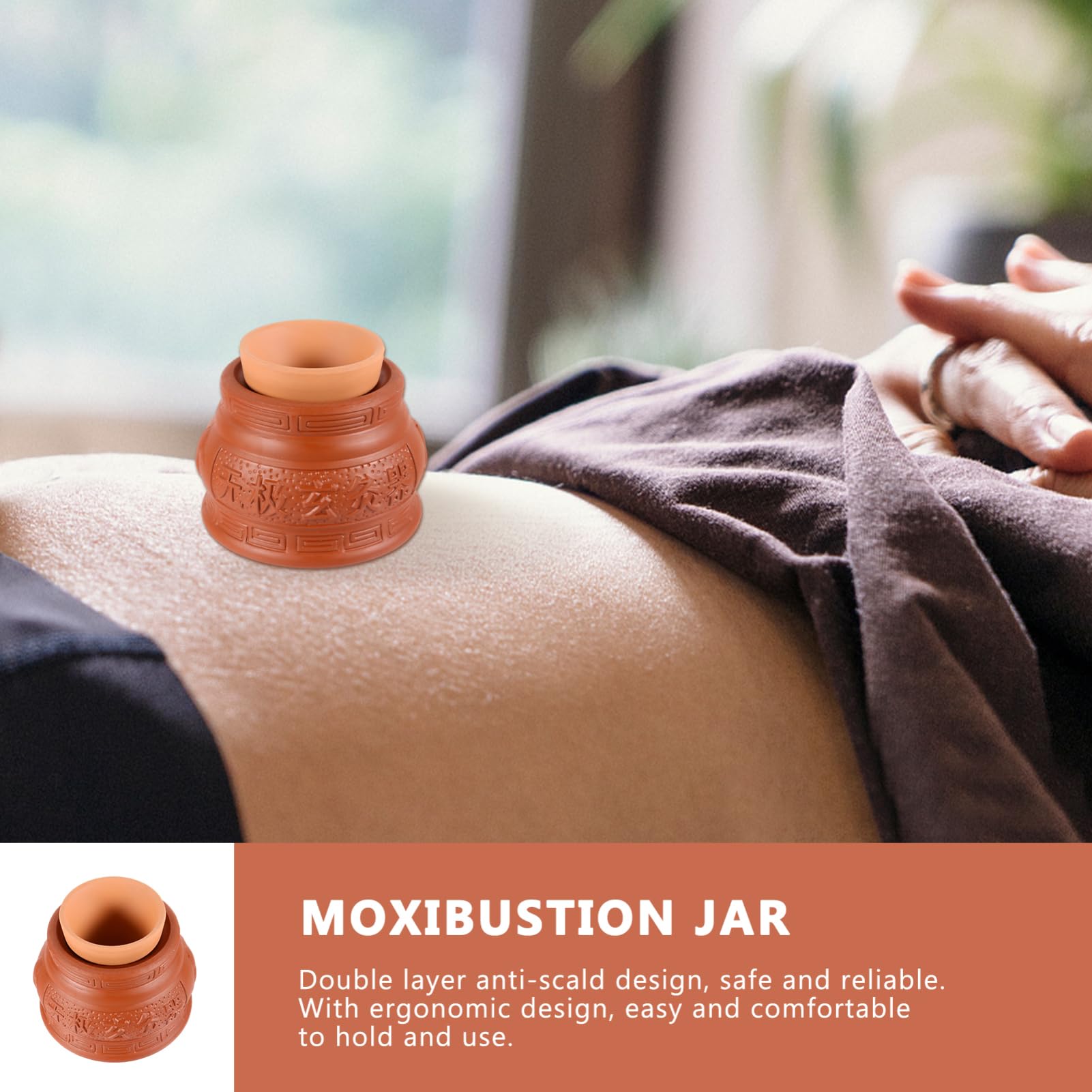 KOMBIUDA Red Therapy Massager Moxibustion Tools for Body Moxibustion Pot Universal Moxa Burner