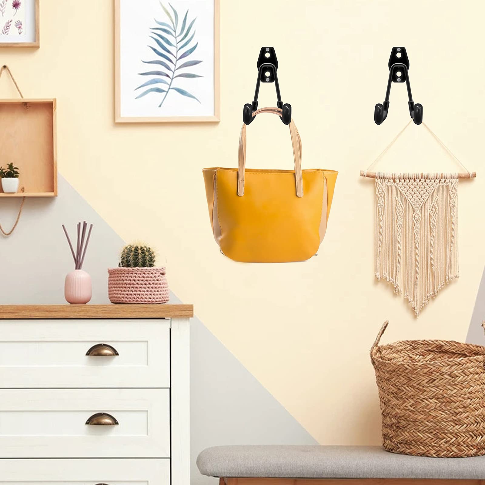 2 Ganci Da Garage A Doppio Braccio - Per Scale, Bici E Attrezzi, Nero, Acciaio Resistente - Foto 7