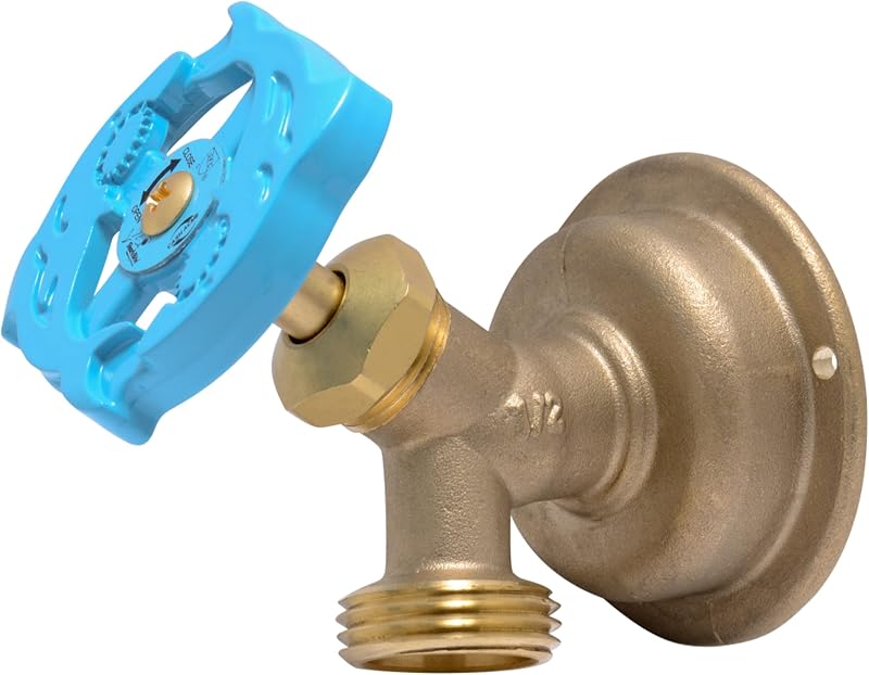 1/2 x 3/4 Inch MHT 90 Degree Hose Bibb, Multi Turn, Push To Connect Brass Plumbing Fitting, PEX Pipe, Copper, CPVC, PE-RT, HDPE, 24626LF