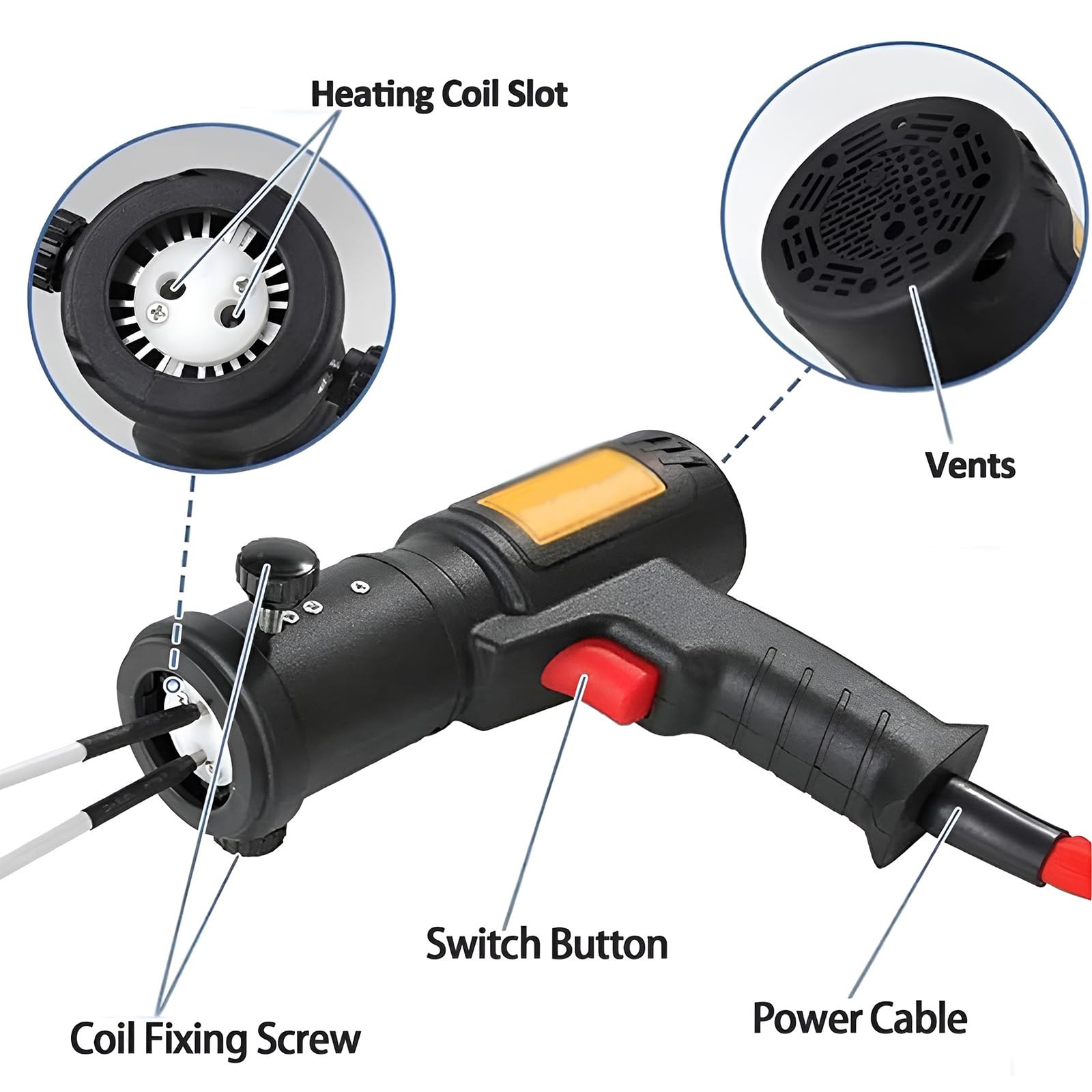 Kit di riscaldamento magnetico a induzione con 4 bobine e scatola portaoggetti per riparazione auto e officina garage