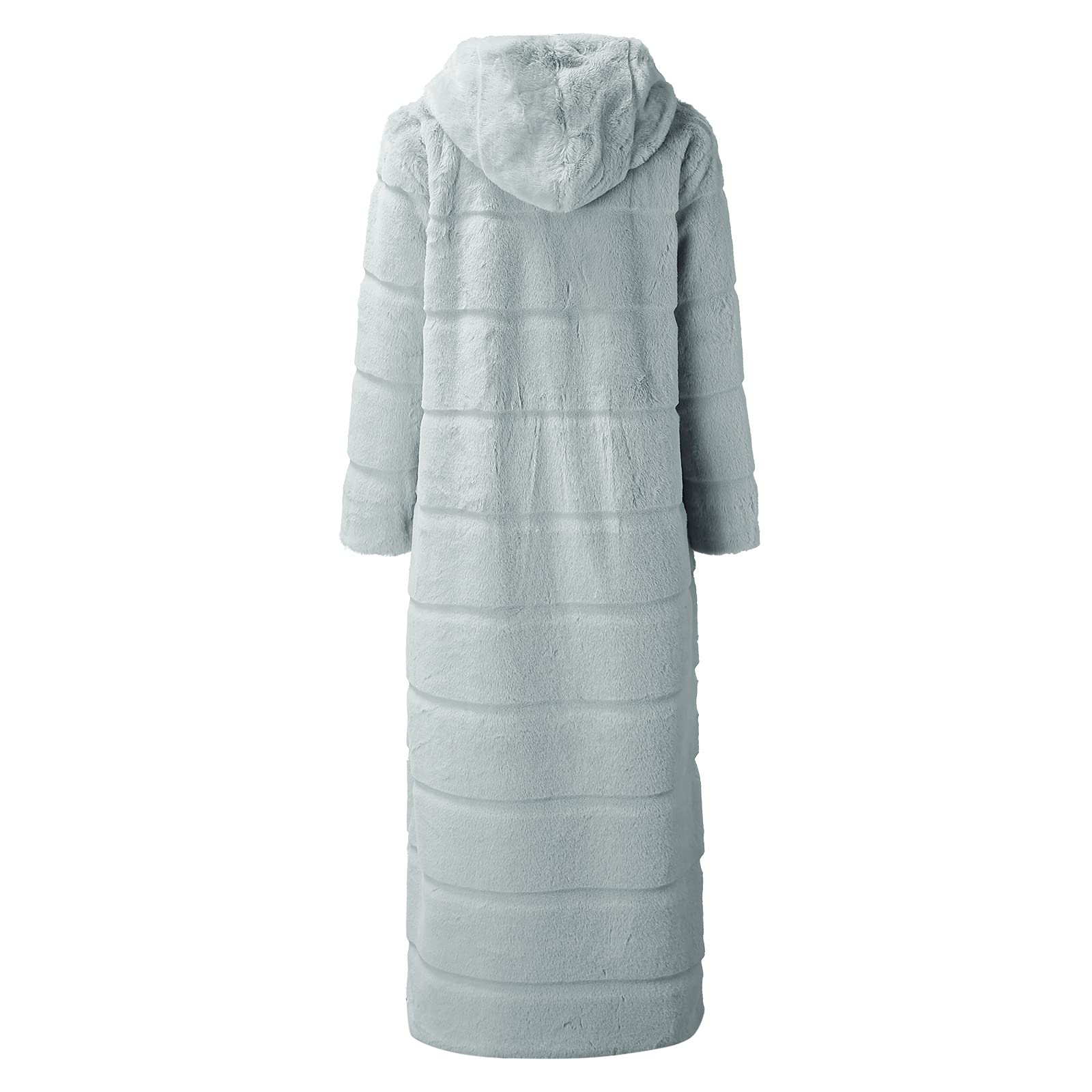 Chaqueta de piel sintética de manga larga con capucha y capucha para mujer, informal, talla grande
