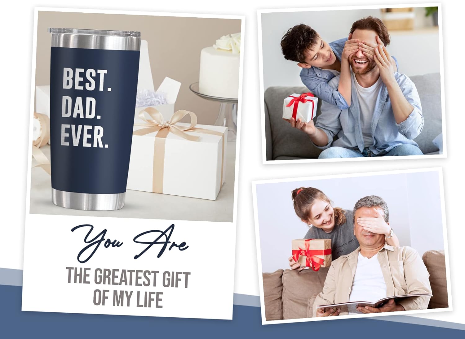 TEEZWONDER Gifts for Dad from Daughter Son - 20 oz Stainless Steel Insulated Coffee Tumbler with Lid - Birthday Gifts for Dad Who Wants Nothing, Mens Birthday Gift Ideas - Image 6