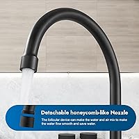 Vista 6 de Kitchen Faucets, High Arc 360°Rotating Spout Kitchen Sink Faucet 2 Handle 8 Inch Centerset RV Kitchen Faucet with Supply Lines, 3 Hole Kitchen Mate