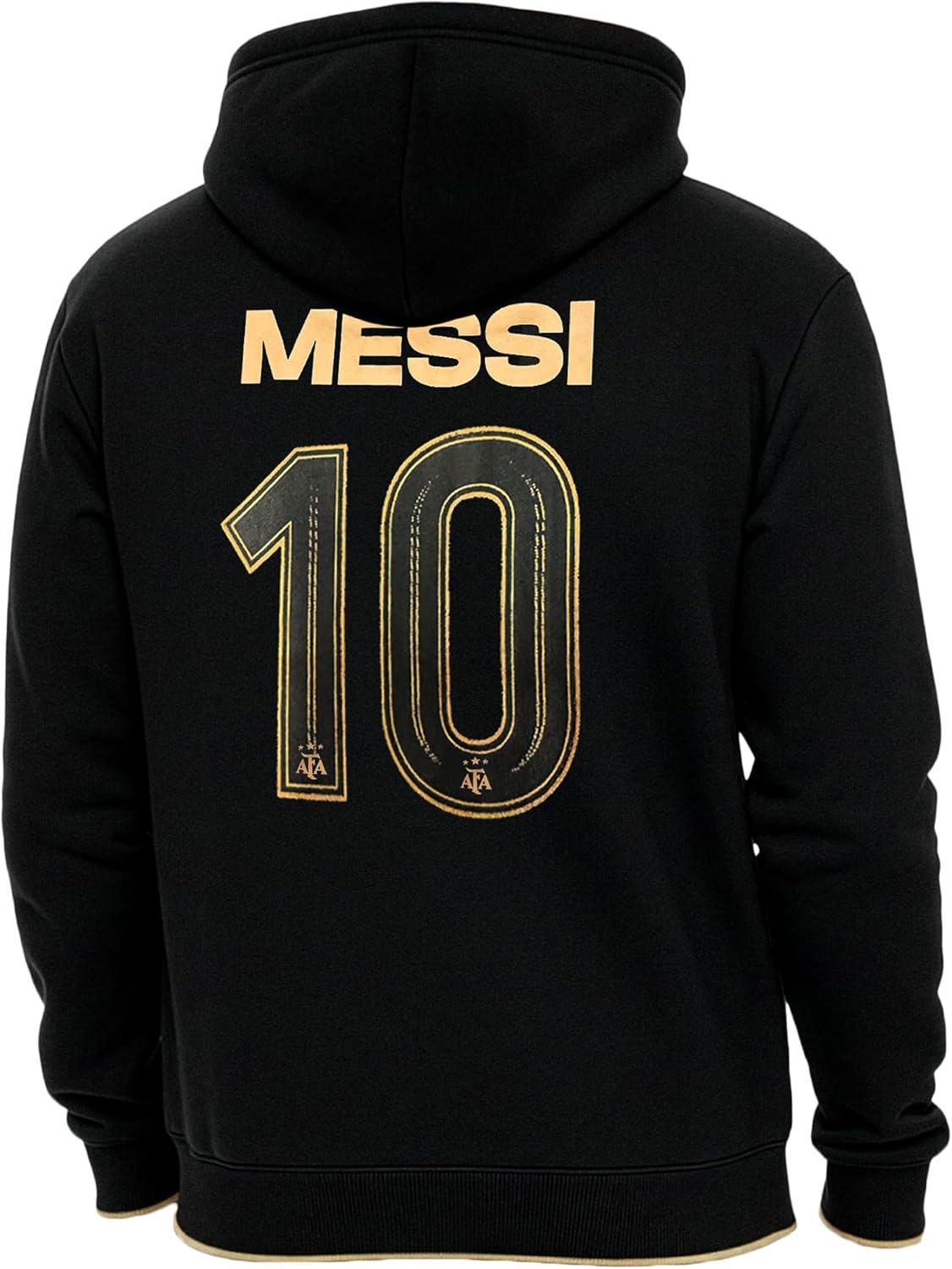 Icon Sports Kids Lionel Messi #10 Argentina AFA Black & Gold Pullover Hoodie - Youth Sizes - Football Soccer Sweatshirt - Image 4