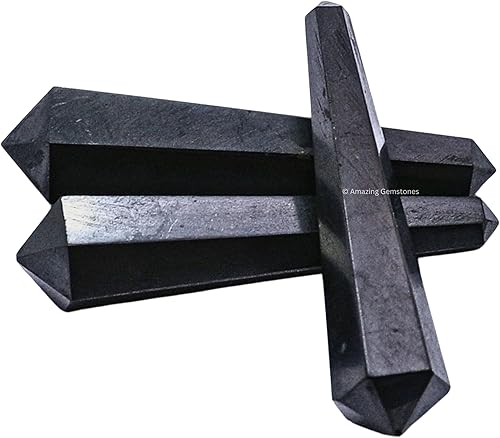 Vista 75 de Amazing Gemstone Puntos de cristal de amatista, cristales curativos y piedras a granel, paquete de 3 puntas curativas de doble terminación