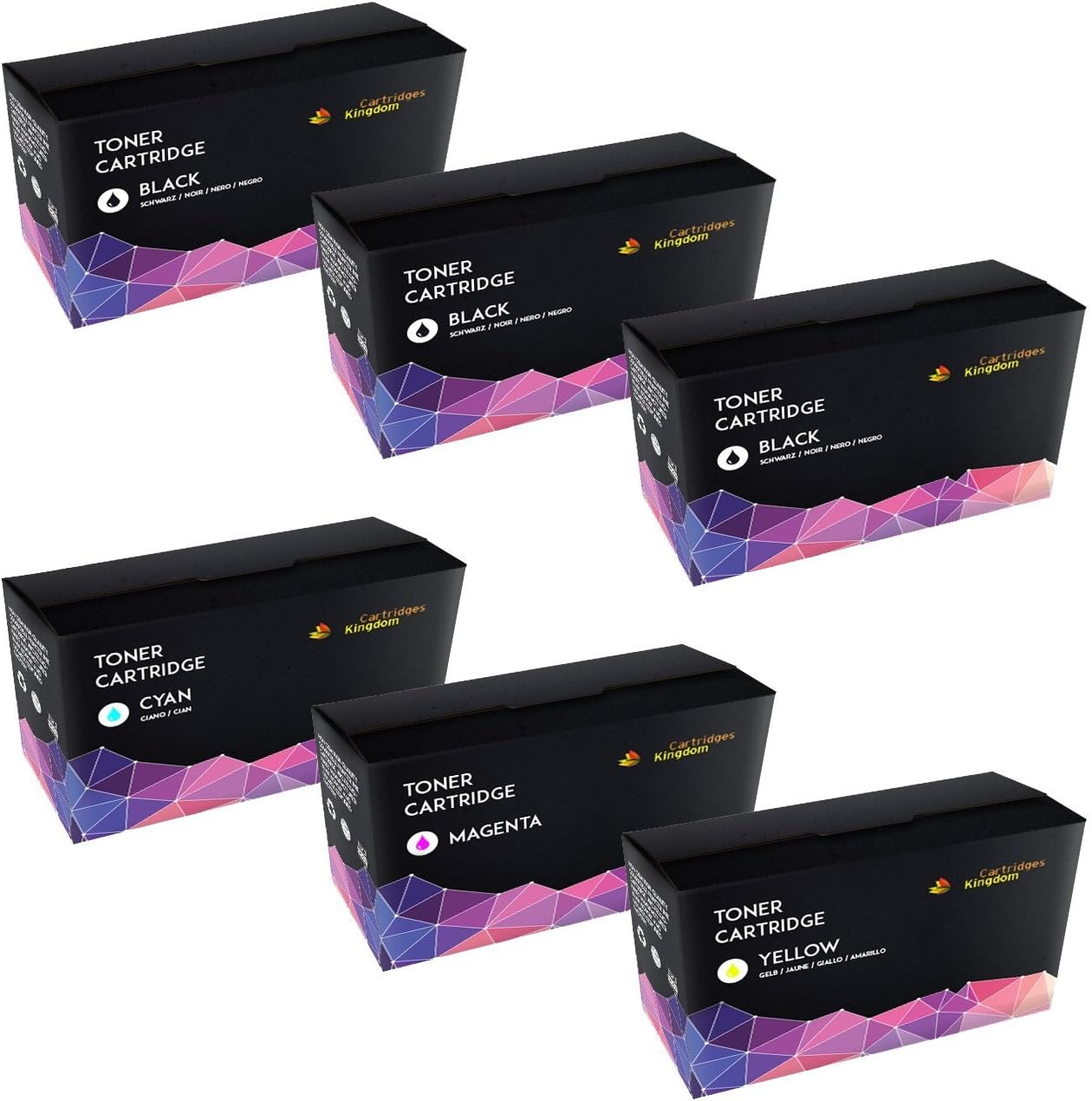 6PACK Cartridges Kingdom Toner Cartridges Replacement for