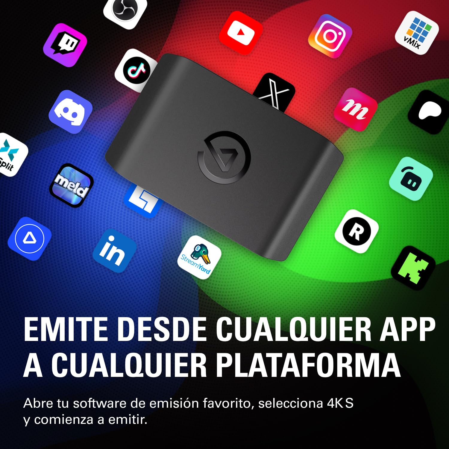 Elgato 4K S, tarjeta de captura externa | Captura 4K60, paso de 1440p120 o 1080p240, soporte HDR10, latencia cercana a cero, USB-C, entrada de audio analógica
