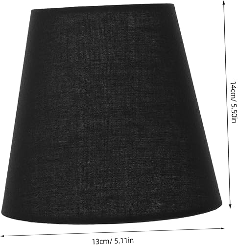 Miniatura 2 de LALAFINA Pantalla de tela para lámpara de tela, pantalla de tela, con clip, pantalla de lámpara pequeña para lámpara de mesa, lámpara colgante de