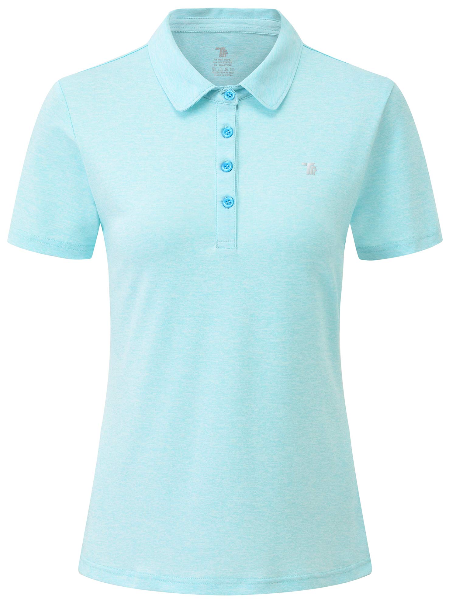 YSENTO Damen Golf Poloshirt Kurzarm Polohemd Schnelltrocknend Atmungsaktiv Sport Tennis Lady-Fit T-Shirts