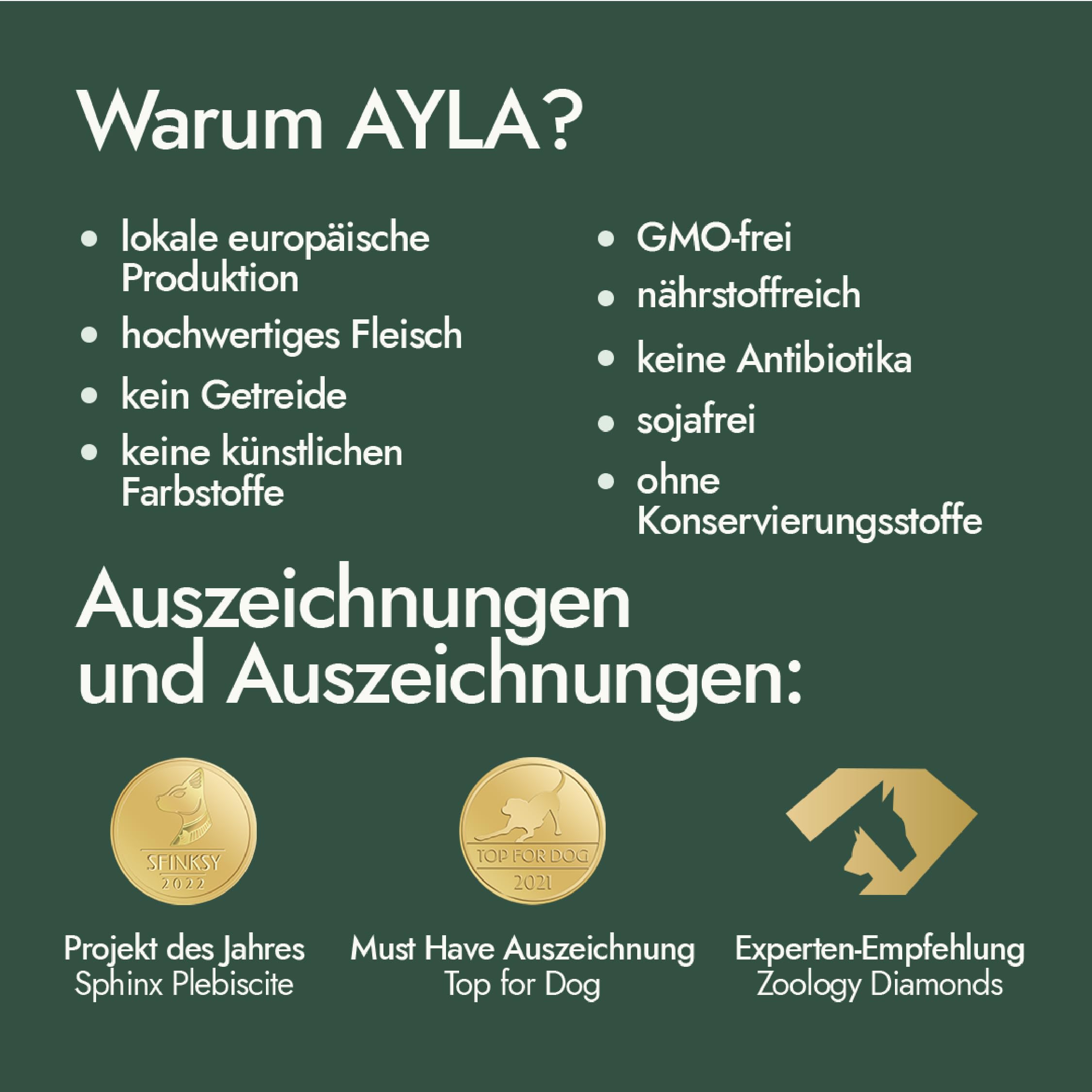Premium Gefriergetrocknetes | 5er Bundle Hühner-Mix | 2X Hühnerbrust, 2X Hühnerherzen, 1x Hühnerschenkel | Proteinreich für Fell & Muskulatur | Für Kitten & Erwachsene Katzen | AYLA