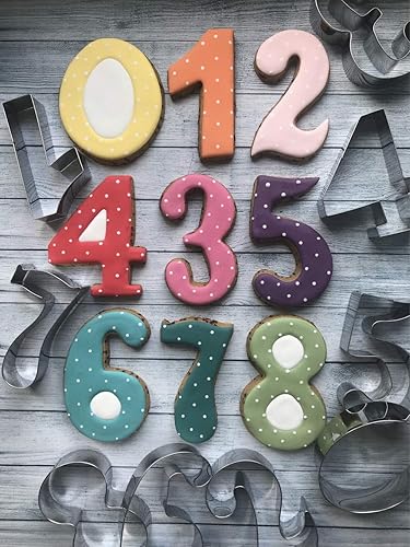 Miniatura 2 de LILIAO Número 9 - Cortador de galletas de fondant para cumpleaños, aniversario, día especial, 2.6 x 4 pulgadas, acero inoxidable