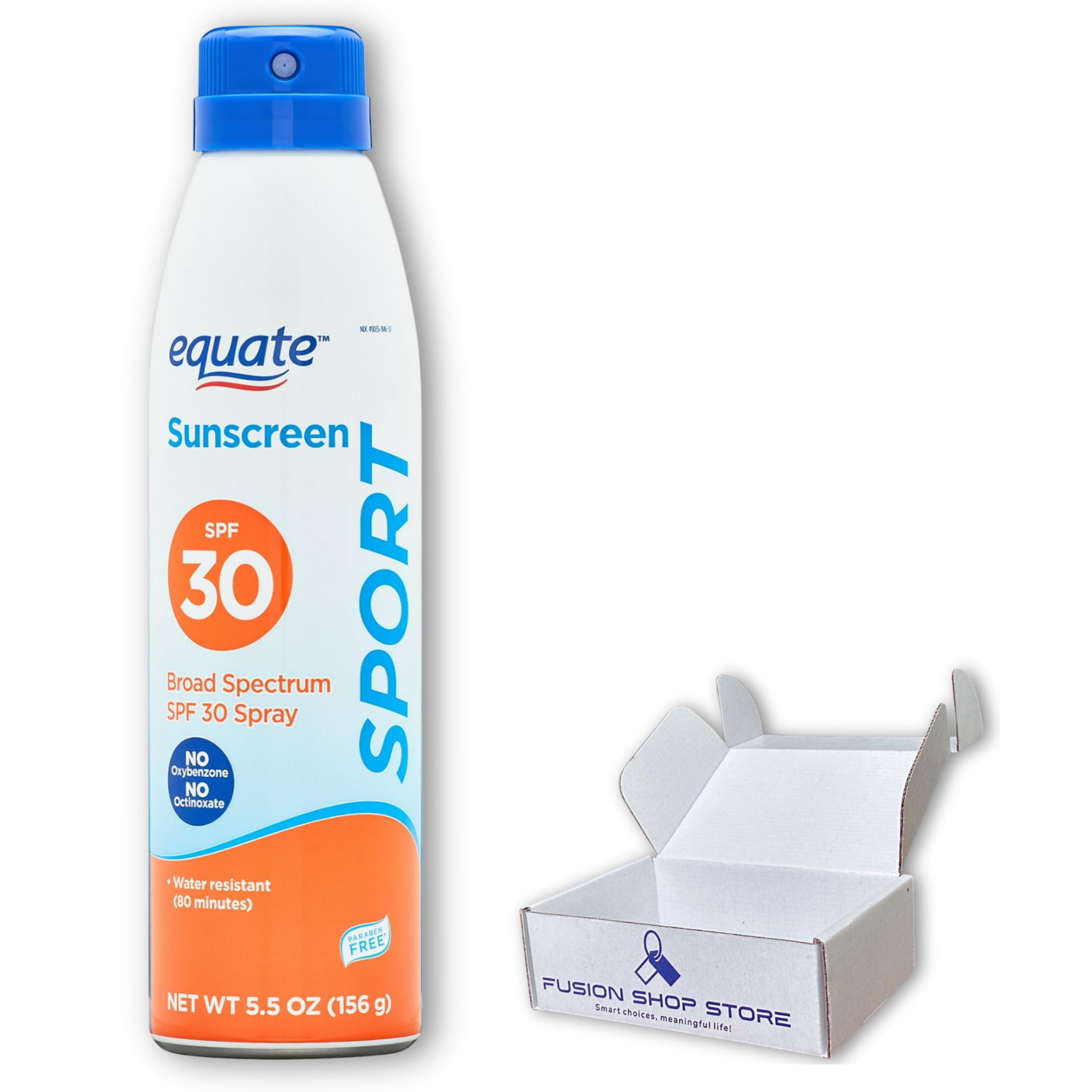 Sunscreen SPF 30- Sport Broad Spectrum Spray Pack of 1 Boxed By Fusion Shop Store