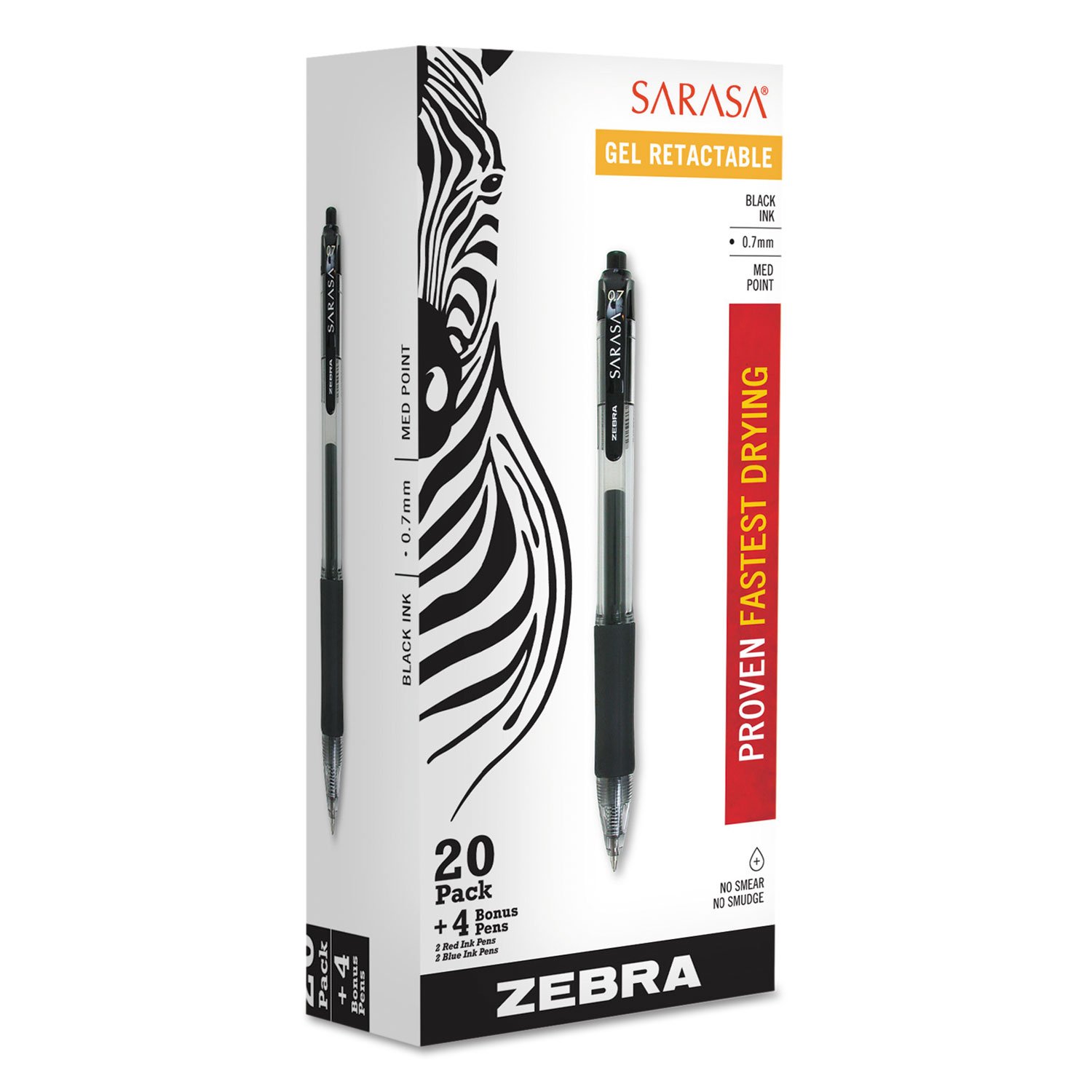 ZEBRA ZEBRA PEN GEL ボールペン 本体 ブラック Amazon | Zebra Sarasa格納式Gelペン,ブラックInk, Medium, 24 / Pack