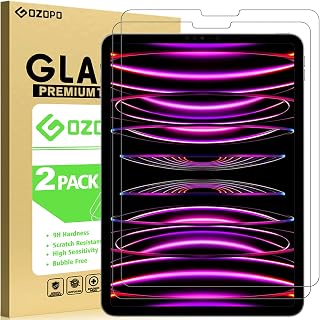 GOZOPO Screen Protector for iPad Air 5 / Air 4 10.9" (4th generation) and iPad Pro 11" 2022/2021/2020/2018 Release, [Anti-Scratch] [9H Hardness/2.5D Edge] Tempered Glass Film [2-Pack]