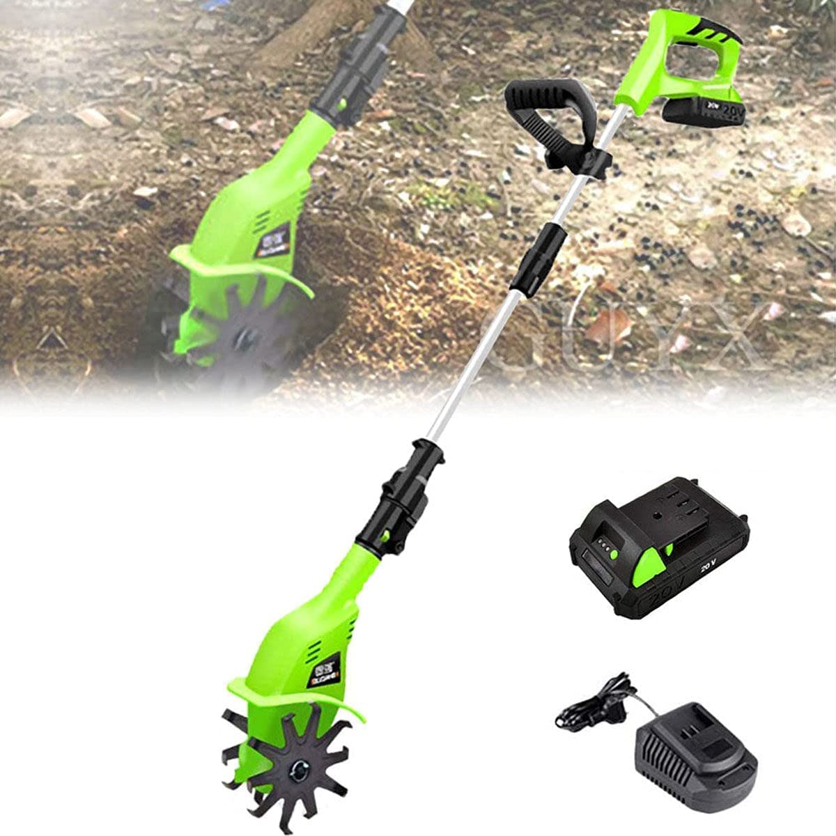 Motoazada portátil/motoazada eléctrica inalámbrica, motoazada eléctrica de jardín sin Cable de 20V