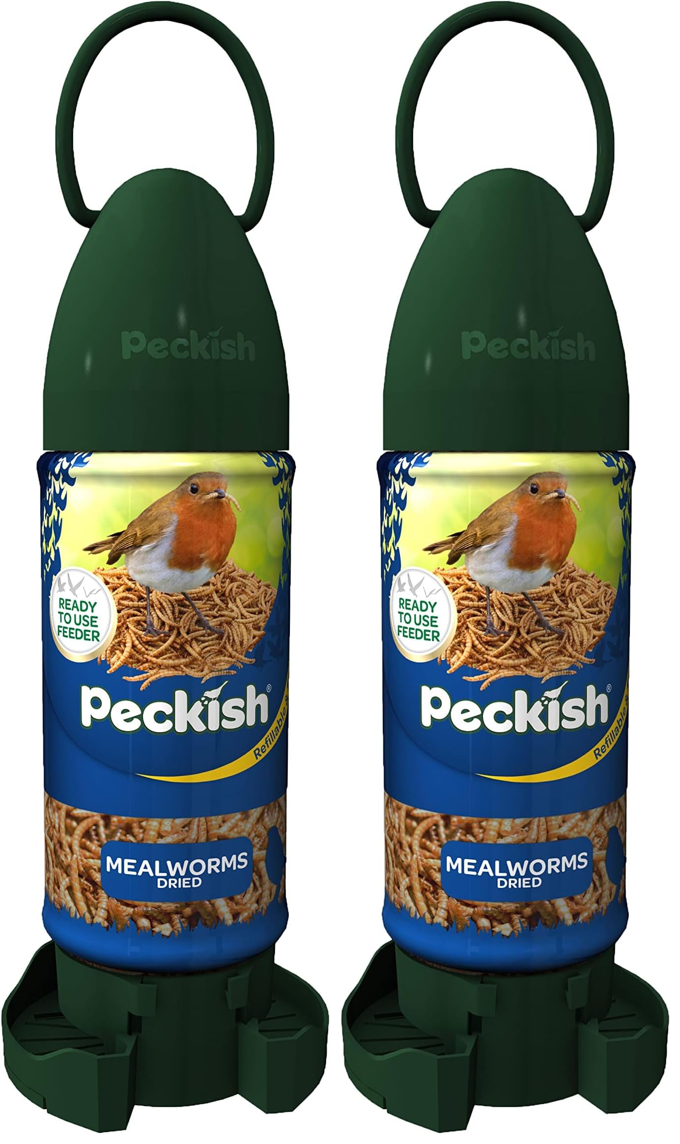 Peckish Mealworm Ready To Use Feeder, Large, Green — view 6