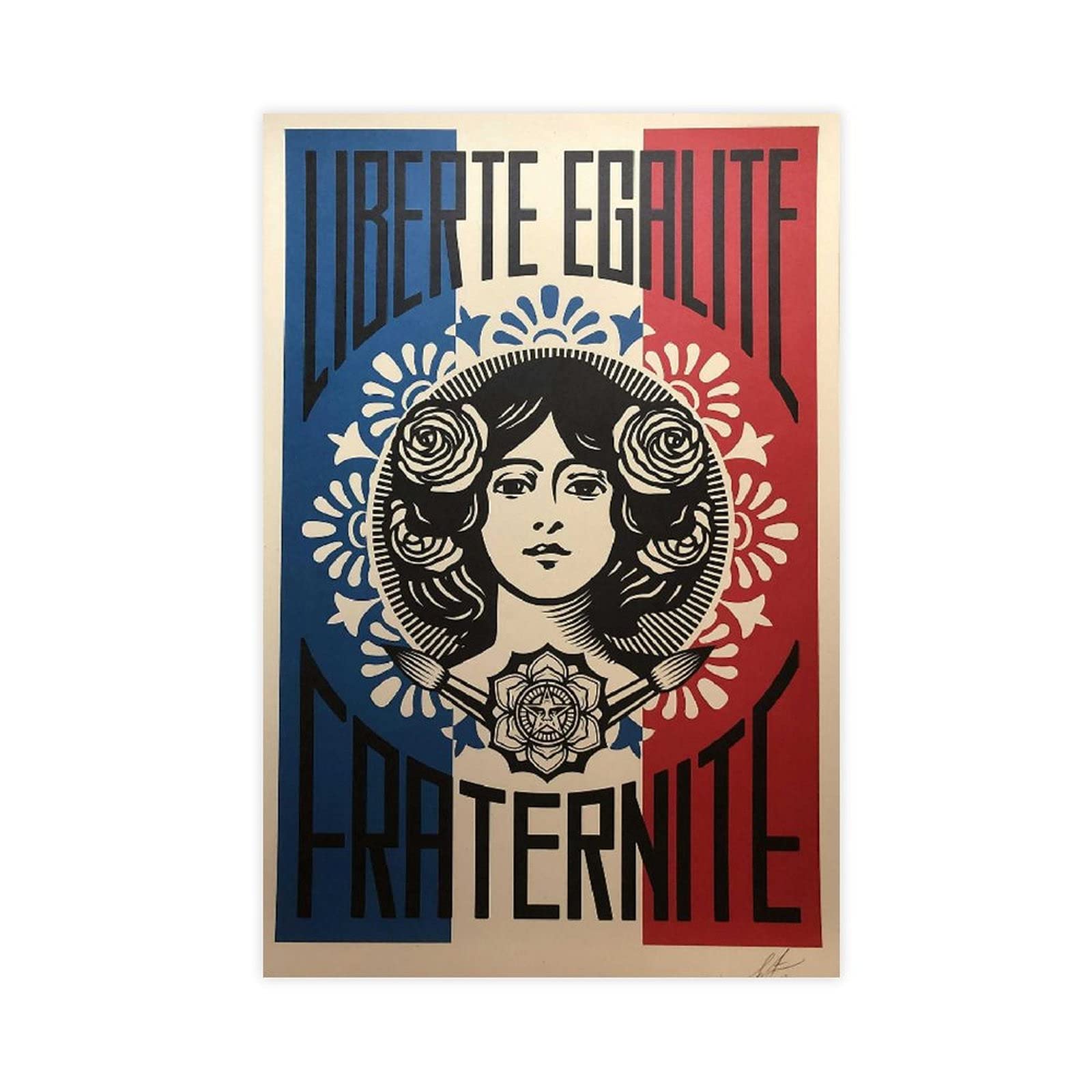 Art Freedom Equality Fraternity by Shepard Fairey Canvas Poster Bedroom Decor Sports Landscape Office Room Decor Gift Unframe:16×24inch(40×60cm)