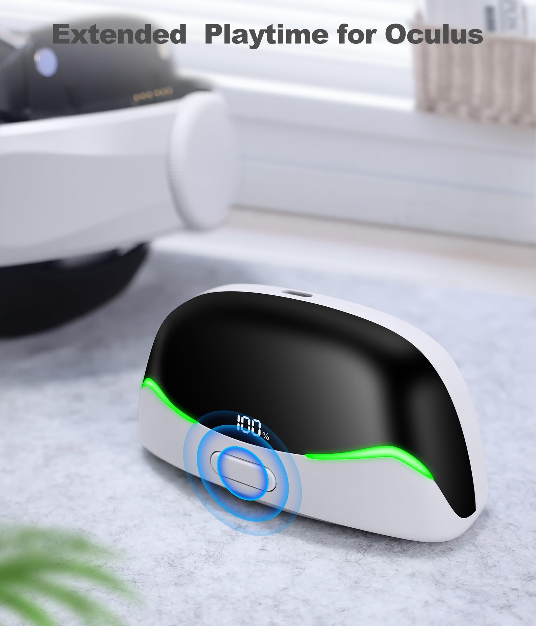 Sangle de tête confortable améliorée pour Meta Quest 3/3S/Meta Quest 2 avec batterie magnétique de 6700 mAh, casque de réalité virtuelle, sangle de rechange pour Oculus Quest 3/3S/2, durée de lecture