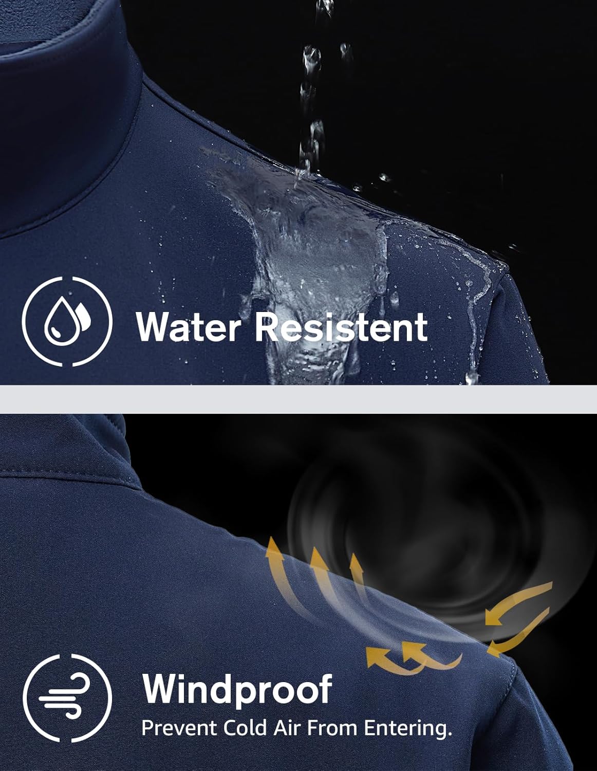 fit space Women's Softshell Jacket, Fleece Lined Warm Lightweight Windbreaker, Insulated Shell for Hiking Outdoors - Image 8