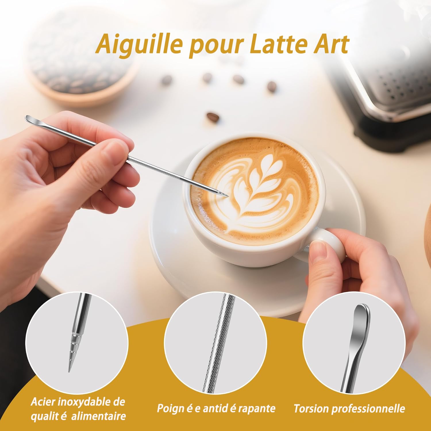 Bricco Latte 600ml in Acciaio Inox, Pentolino Latte di Misurazione Montalatte Schiuma Bollitore Lattiera Brocca In Schiuma per la Preparazione di Cappuccino