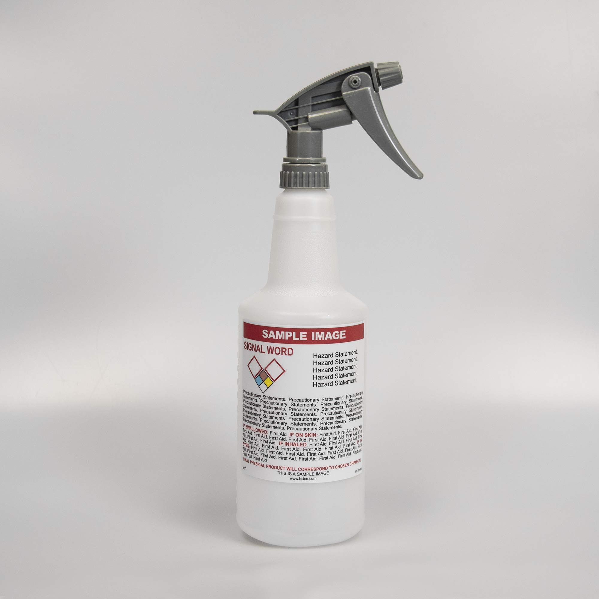 Pre-Labeled GHS Spray Bottles - 10% Bleach Solution - 32 oz (Supplied Empty)