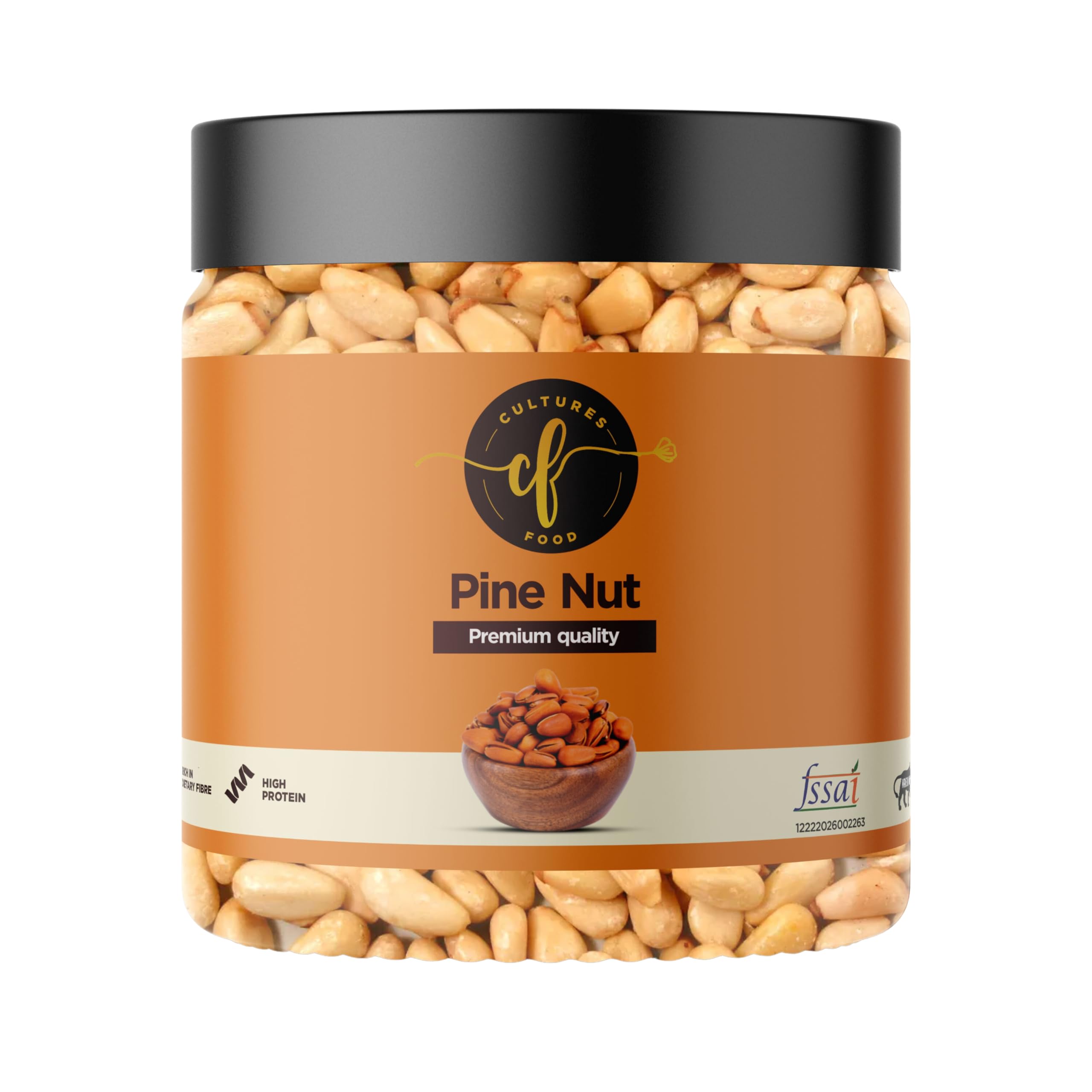 CULTURES FOOD Nutrient-Rich Pine Nut (100G), Helps To Improve Heart Health & Brain Function, Reduced Inflammation & Risk Of Diabetes, Makes Immunity System Strong - Raw