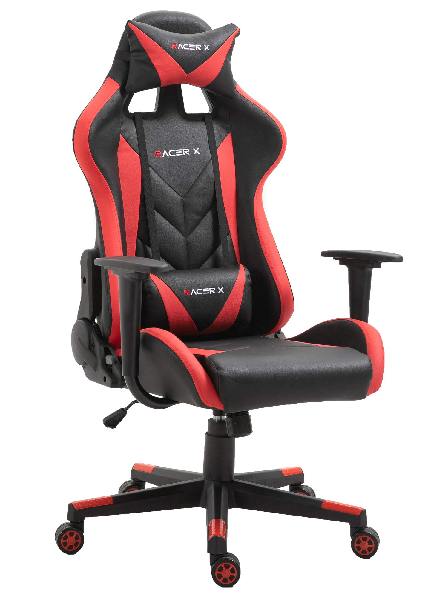 Silla Gaming Racer X Ergonómica Racing Sillón Gamer Profesional Videojuegos,Ordenador, Oficina, Escritorio. Reposabrazos. Cojín Lumbar y Reposacabezas. Giratoria, Regulable en Altura y reclinable.