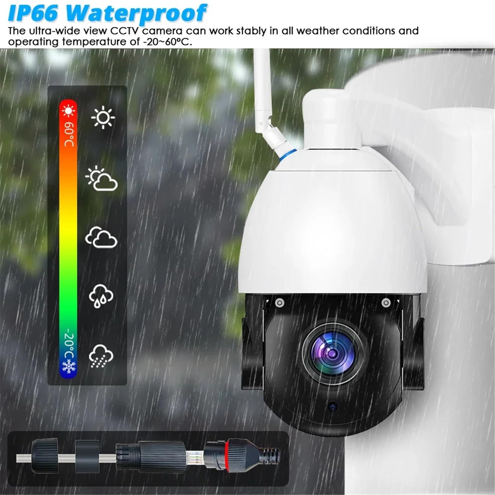 Kamera PTZ WIFI POE z 50-krotnym zoomem optycznym, 8 MP, 4K HD, IP, zewnętrzna, śledzenie człowieka AI, IR, 100 m, monitoring bezpieczeństwa P2P